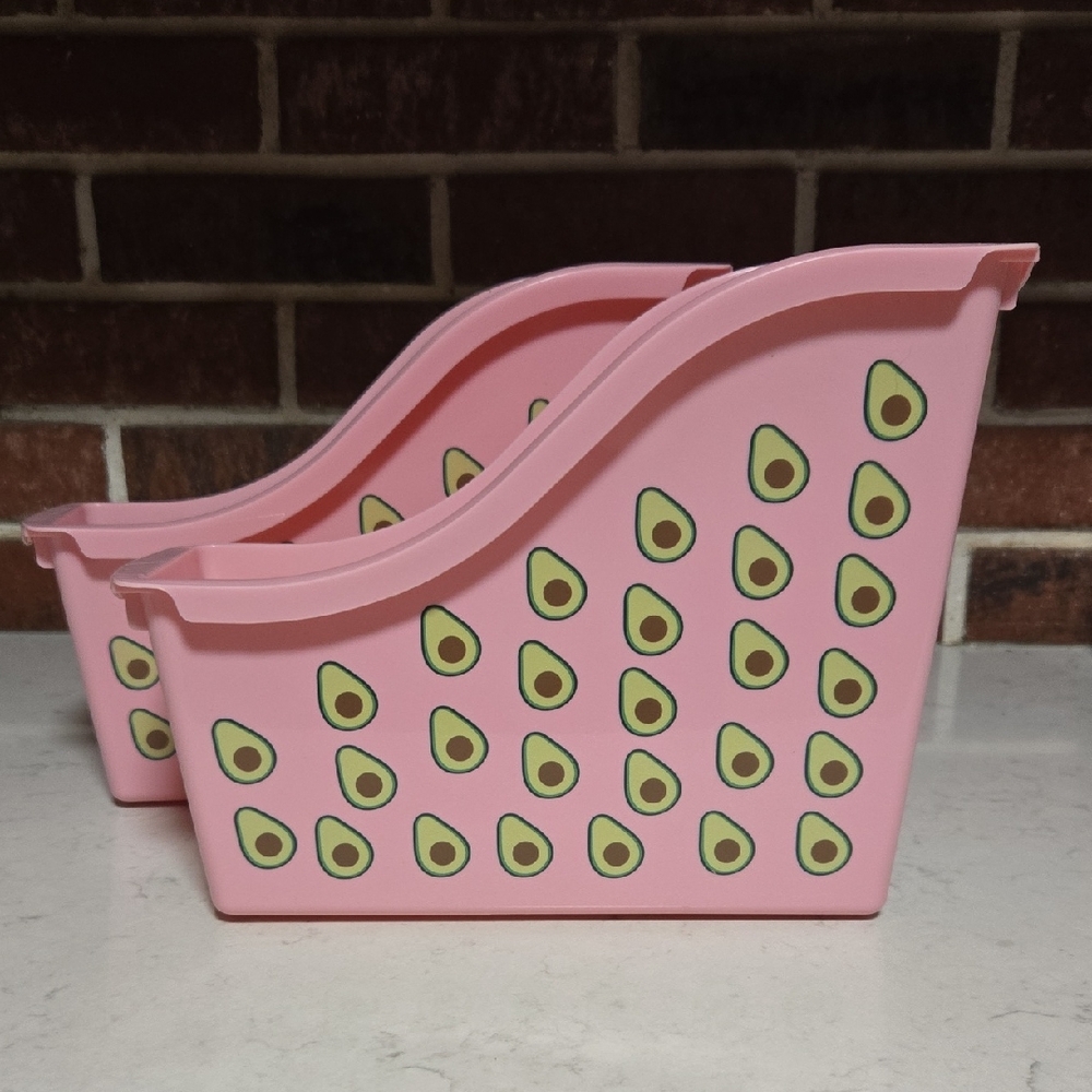 Pair Of Avocado Bins
